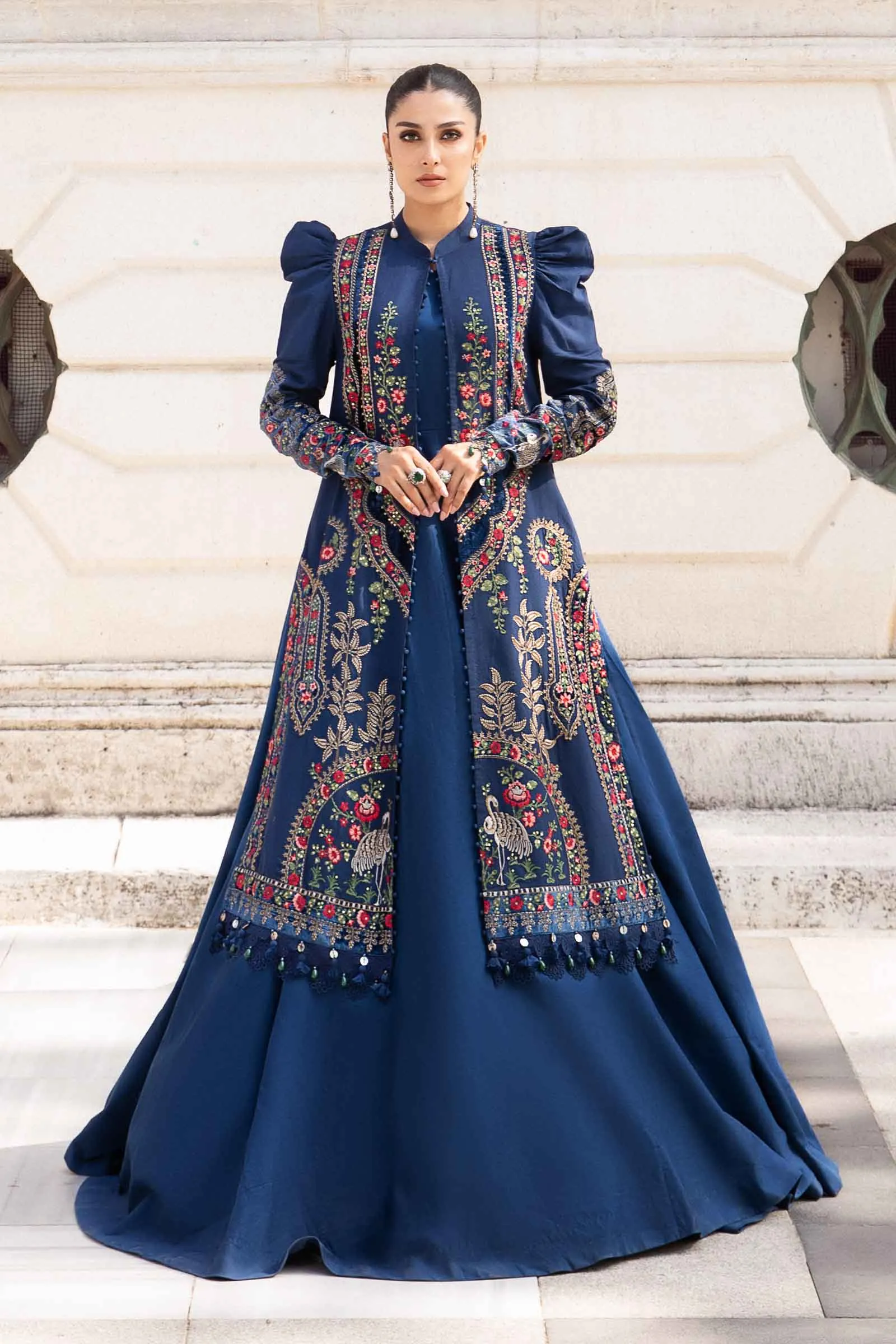 MARIA.B Linen Winter Collection – Navy Blue DL-1109