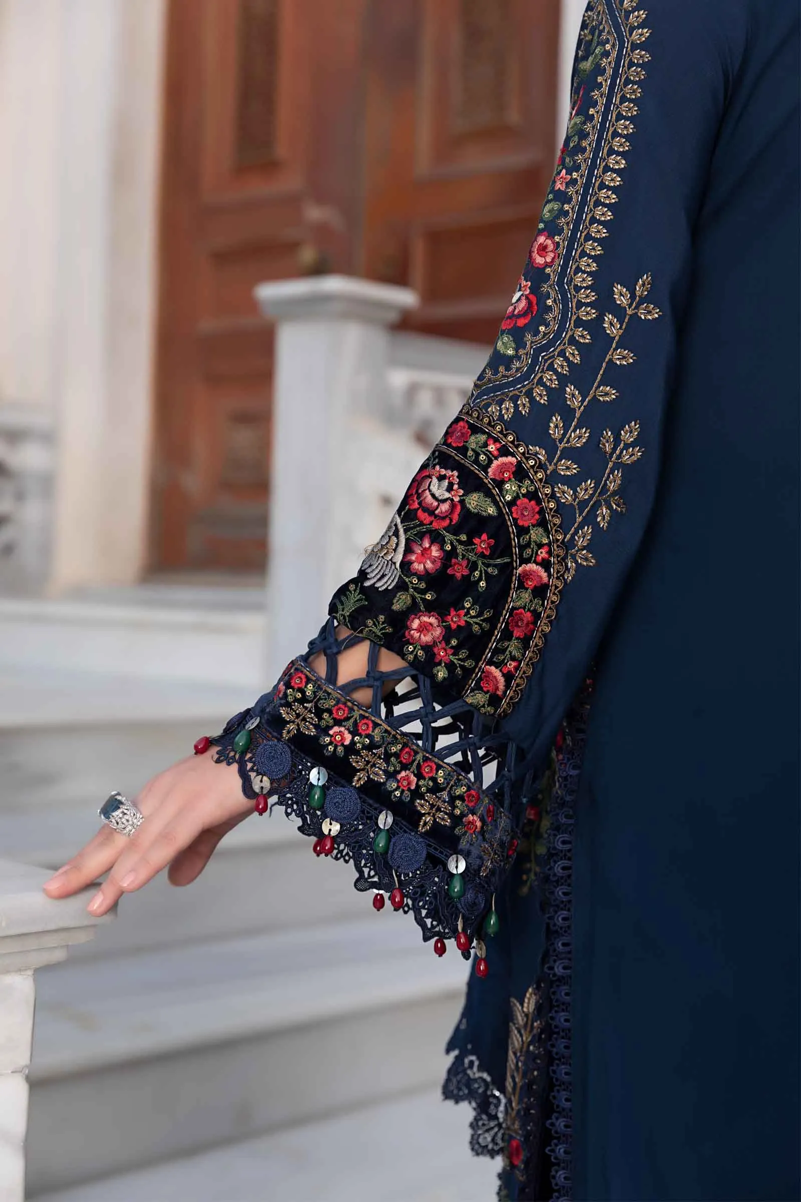 MARIA.B Linen Winter Collection – Navy Blue DL-1109