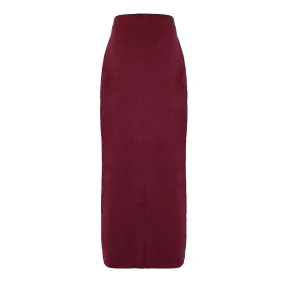 MASON'S DAUGHTER Stella Skirt, Oxblood Knit