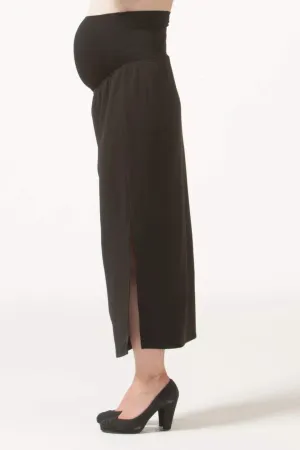 Maternity Skirt Elle Side Split Black