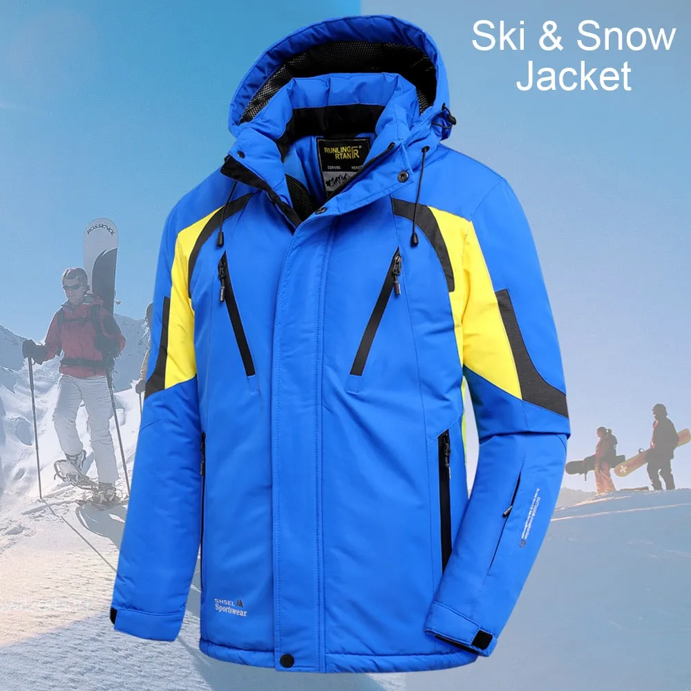 Men Hooded Winter Snow Parkas