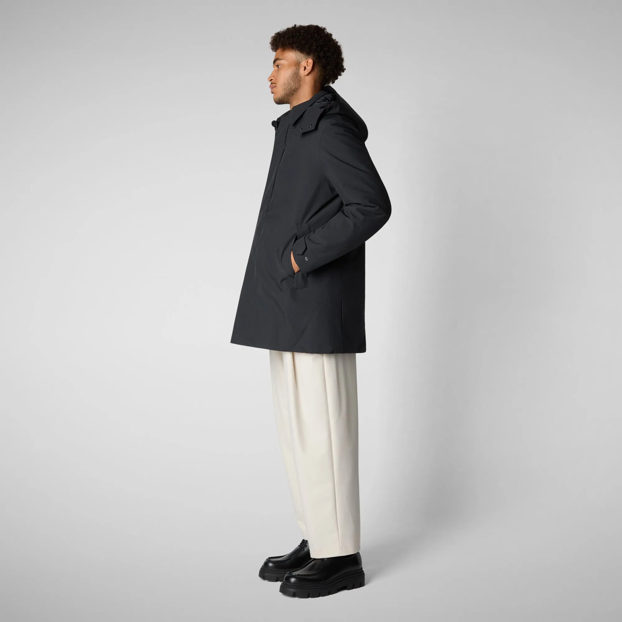 Men's coat Nestor in blue black