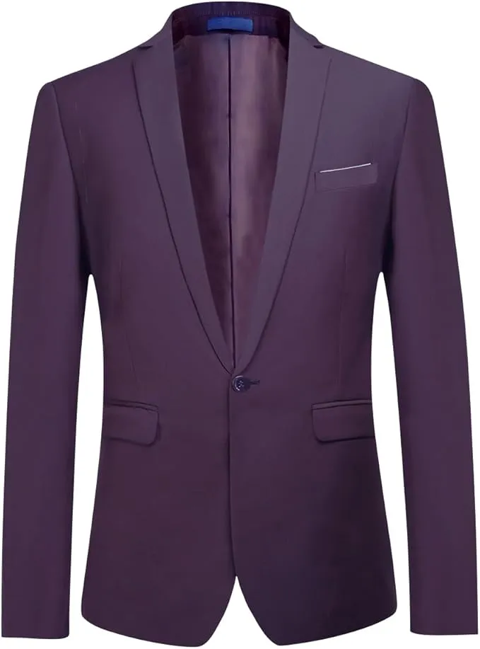 Men's Purple 2 Piece Jacket & Pants Suit