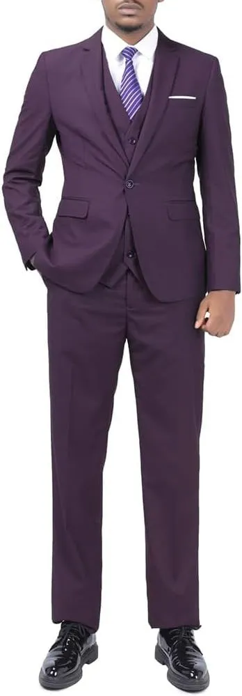 Men's Purple 2 Piece Jacket & Pants Suit