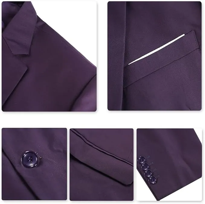 Men's Purple 2 Piece Jacket & Pants Suit