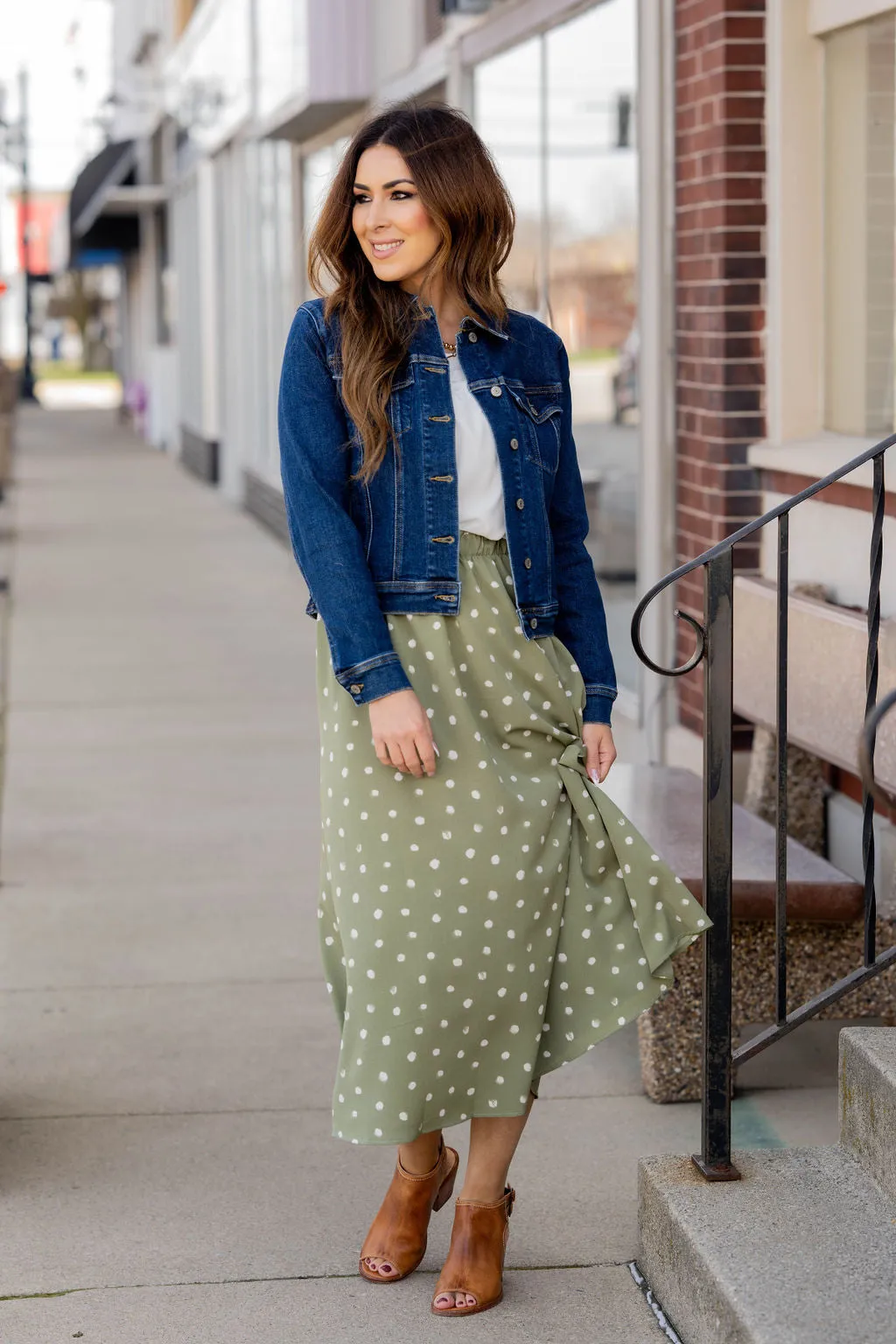 Midi Dot Skirt