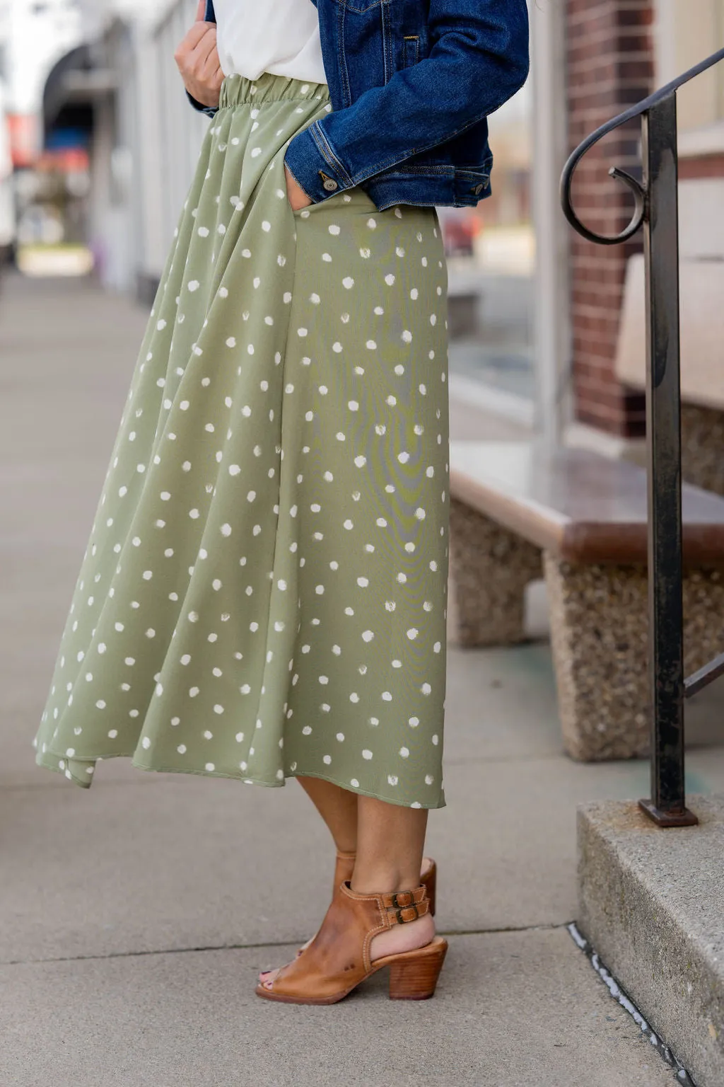 Midi Dot Skirt