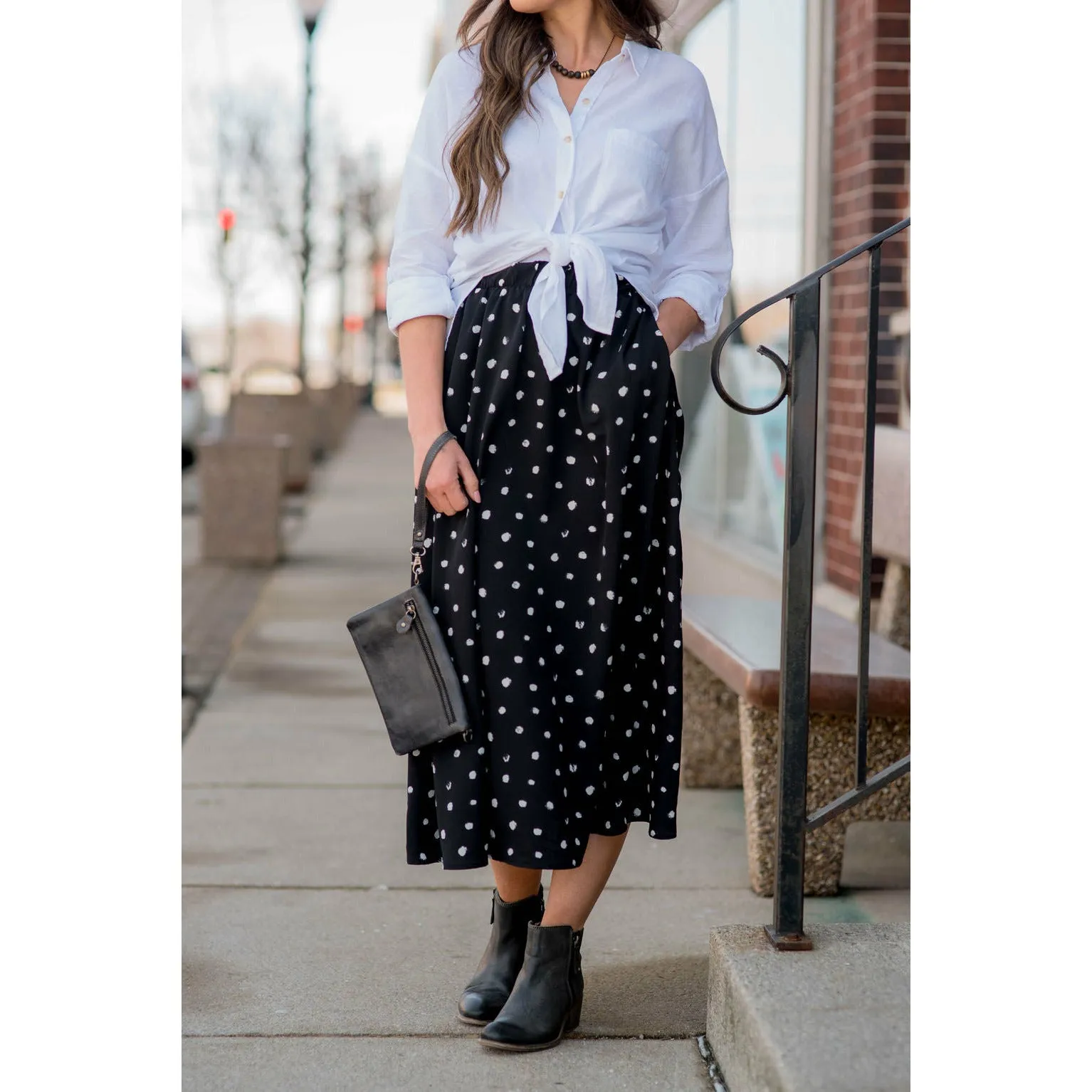 Midi Dot Skirt