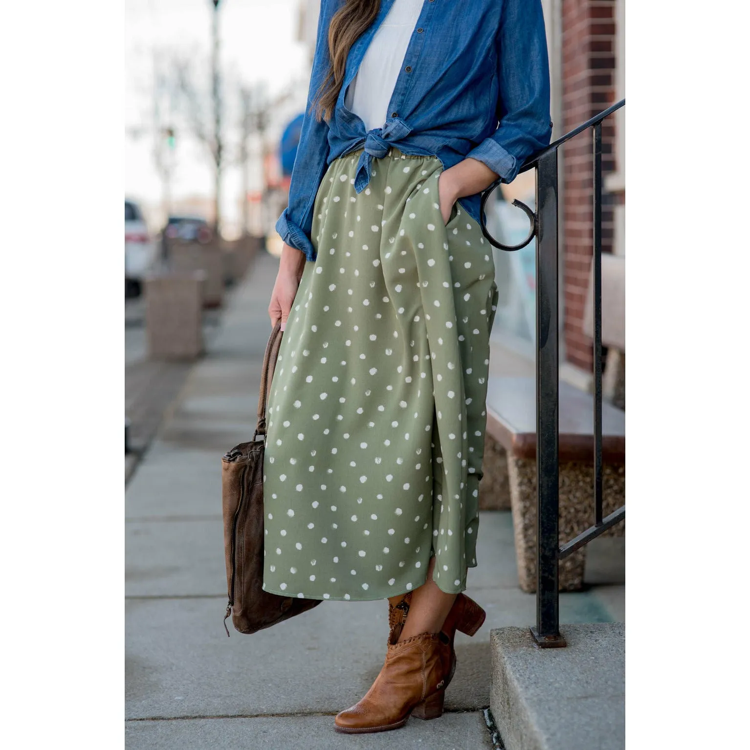 Midi Dot Skirt