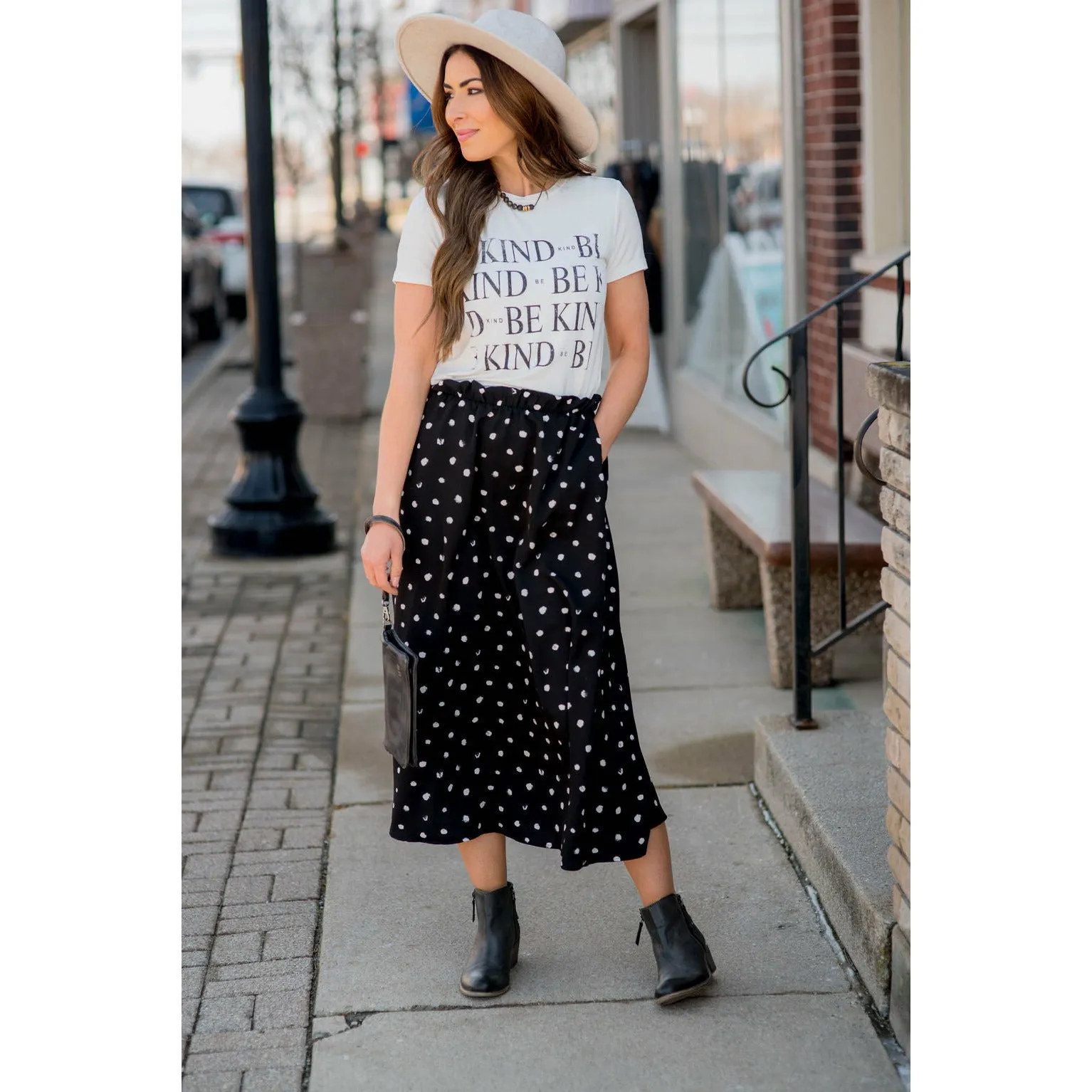 Midi Dot Skirt