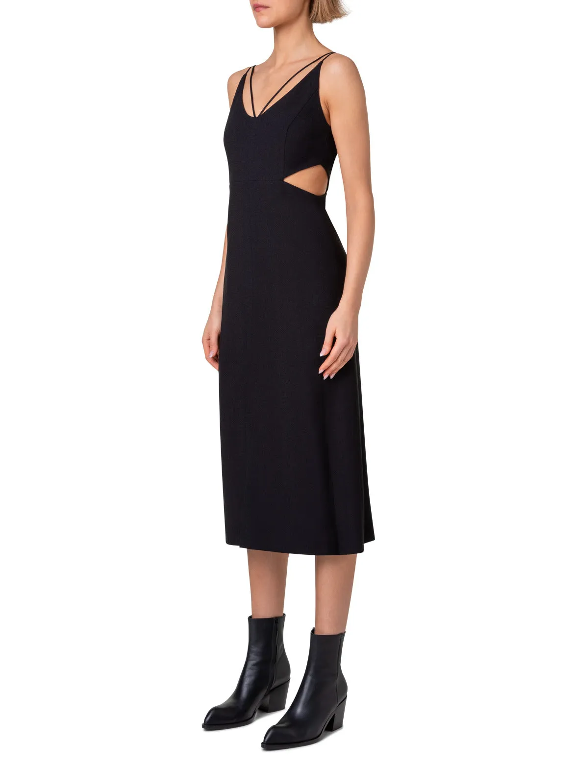 Midi Dress with Side Cut Outs