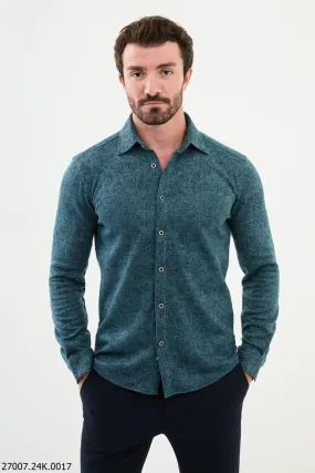 Mint Green Textured Men's Shirt.