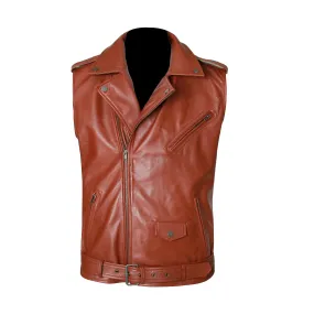 MKL - Mueller Men's Motorcycle Leather Vest