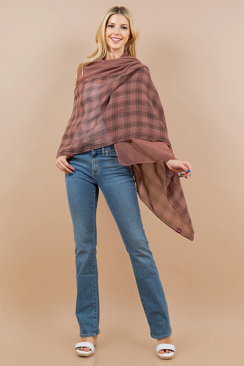 OA-4291 plaid scarf