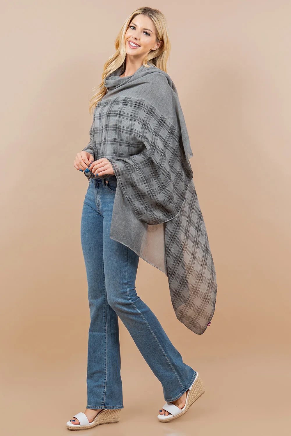 OA-4291 plaid scarf