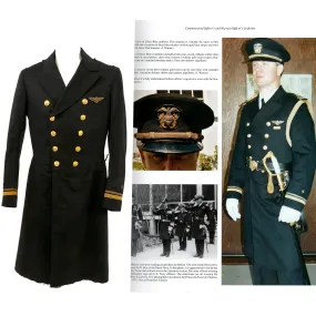 Original U.S. WWII Navy USN Aviator's Undress Blue "B" Uniform Frock Coat and Trousers - As Seen in Book