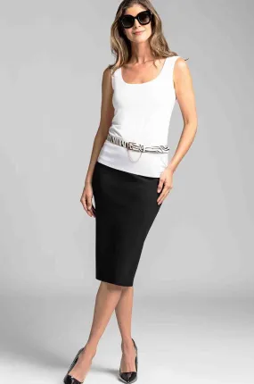 Paula Ryan - Stretch Pencil Skirt in Black