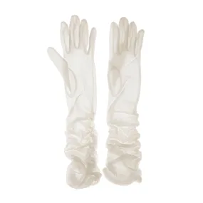 Penelope - Women's Ruched Cotton Gloves