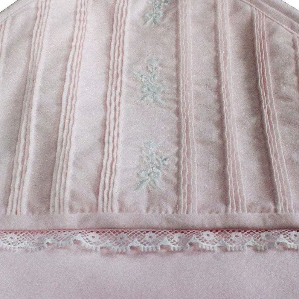 Petit Ami Heirloom Lace Embroidered Pink Shawl