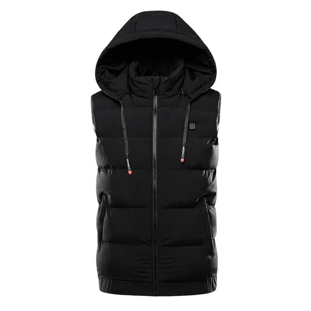 Plus Size Hooded Winter Heated Vest