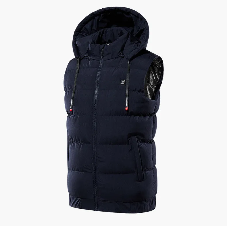 Plus Size Hooded Winter Heated Vest