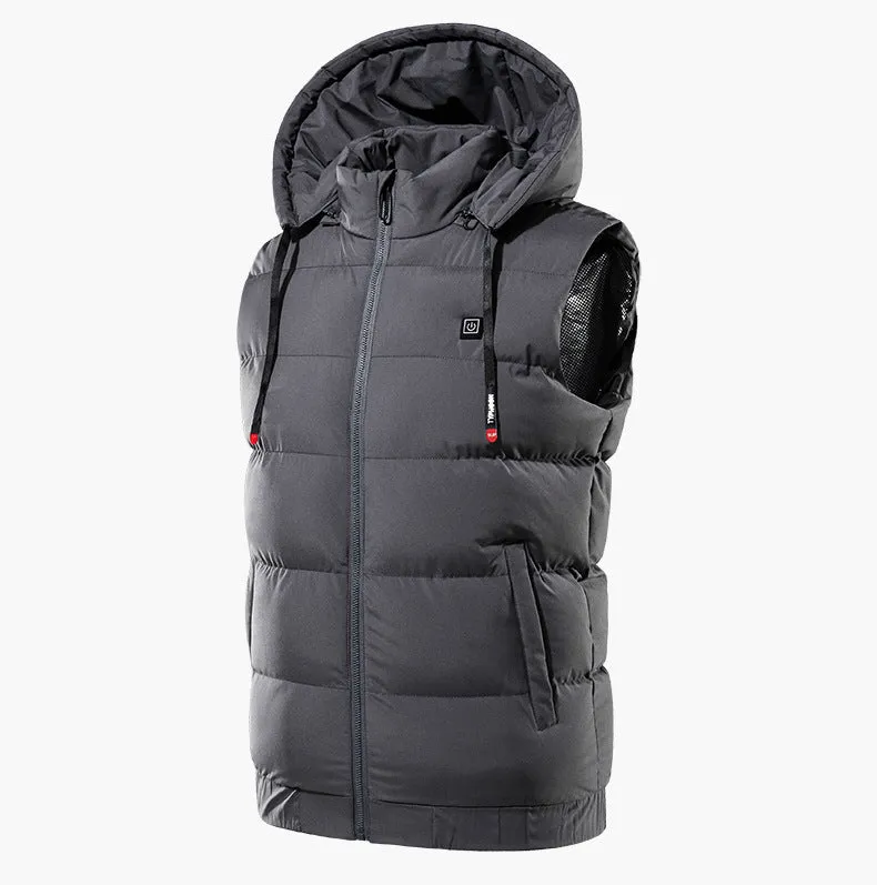 Plus Size Hooded Winter Heated Vest