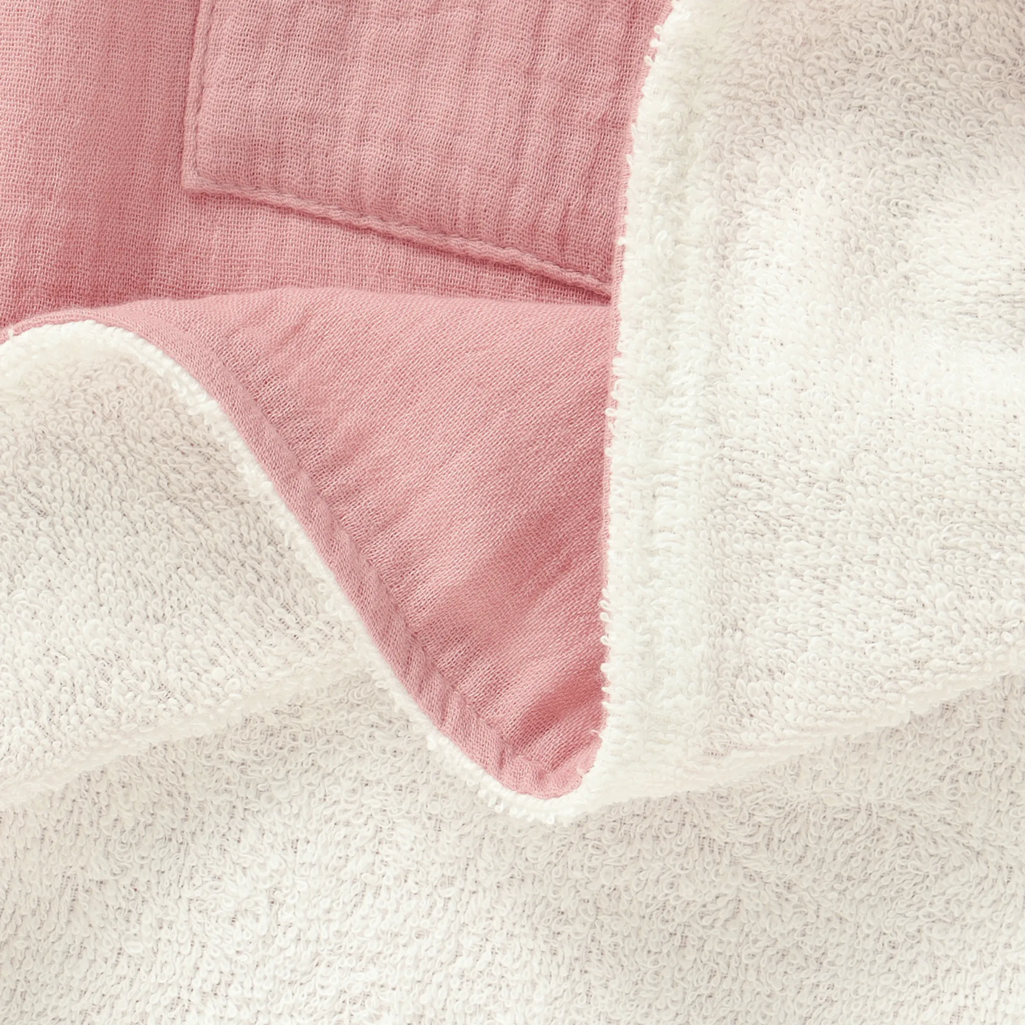 Poncho Hooded Beach Towel - Coral Pink