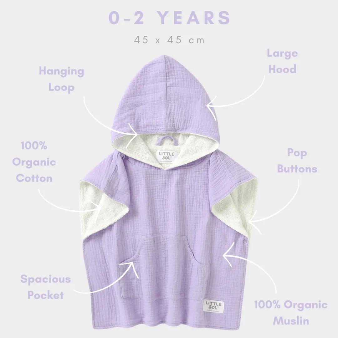 Poncho Hooded Beach Towel - Lavender