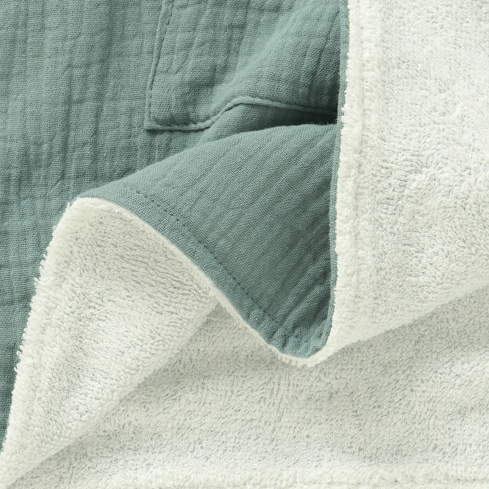 Poncho Hooded Beach Towel - Ocean Green