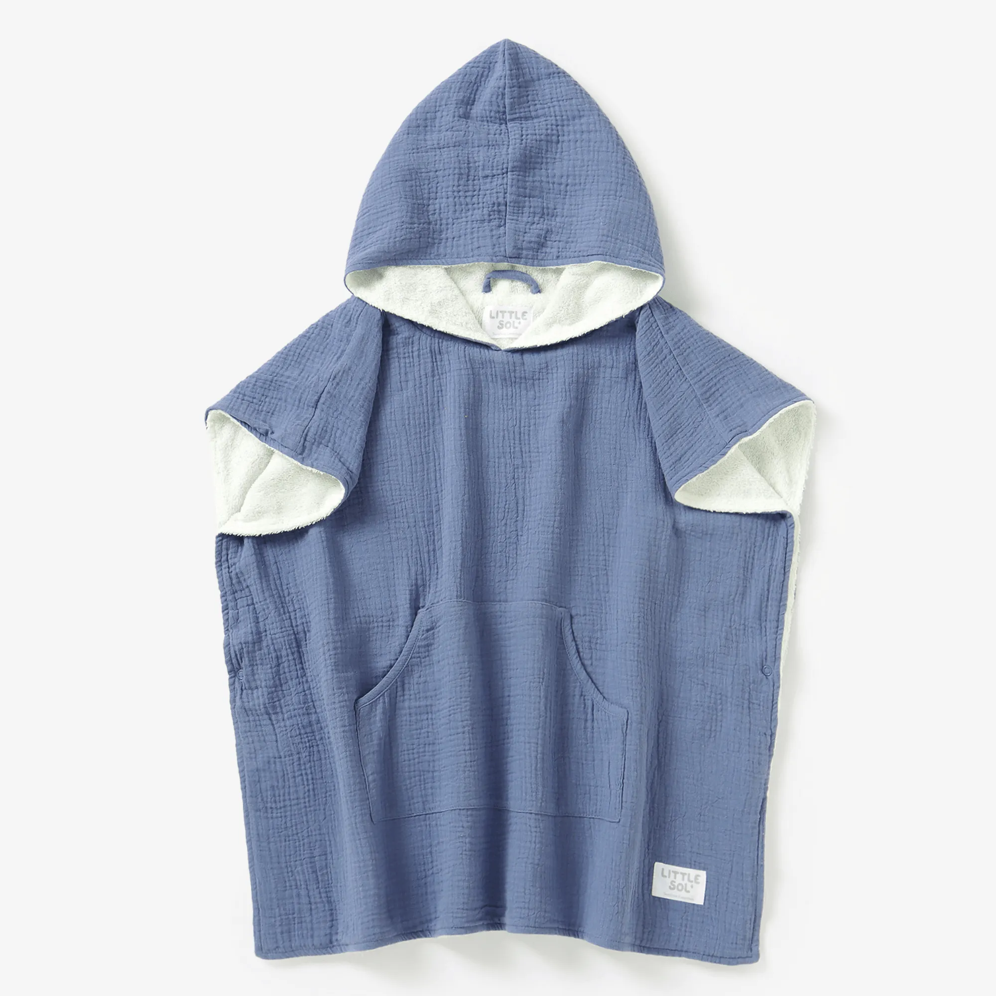 Poncho Hooded Beach Towel - Sea Blue