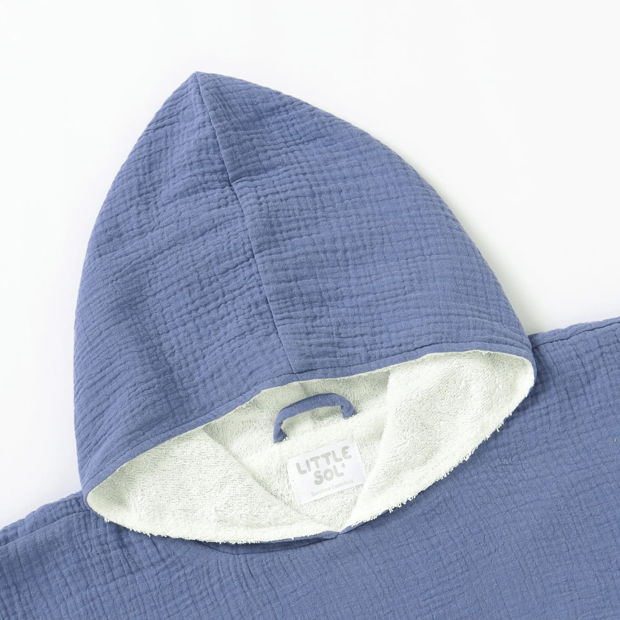 Poncho Hooded Beach Towel - Sea Blue