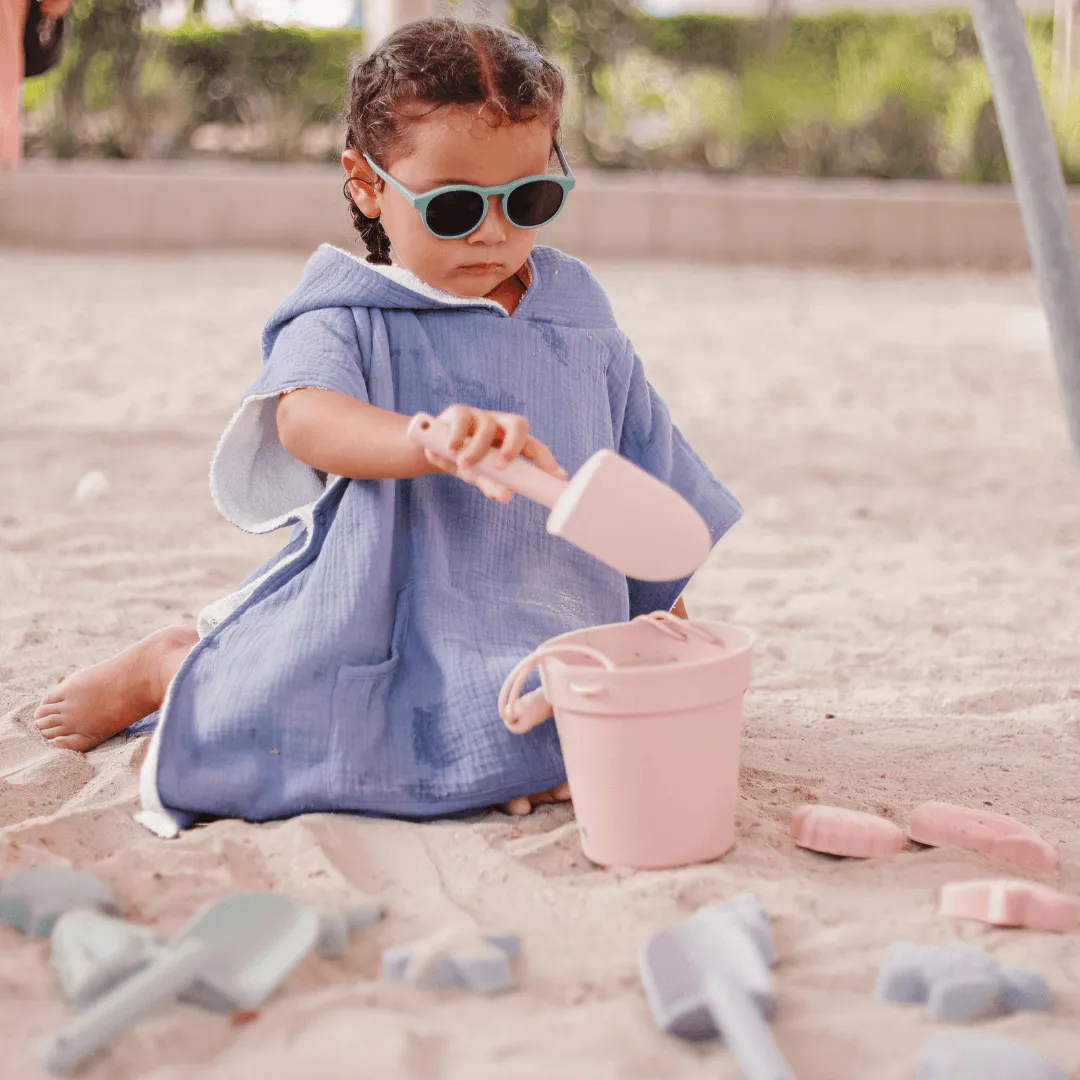 Poncho Hooded Beach Towel - Sea Blue