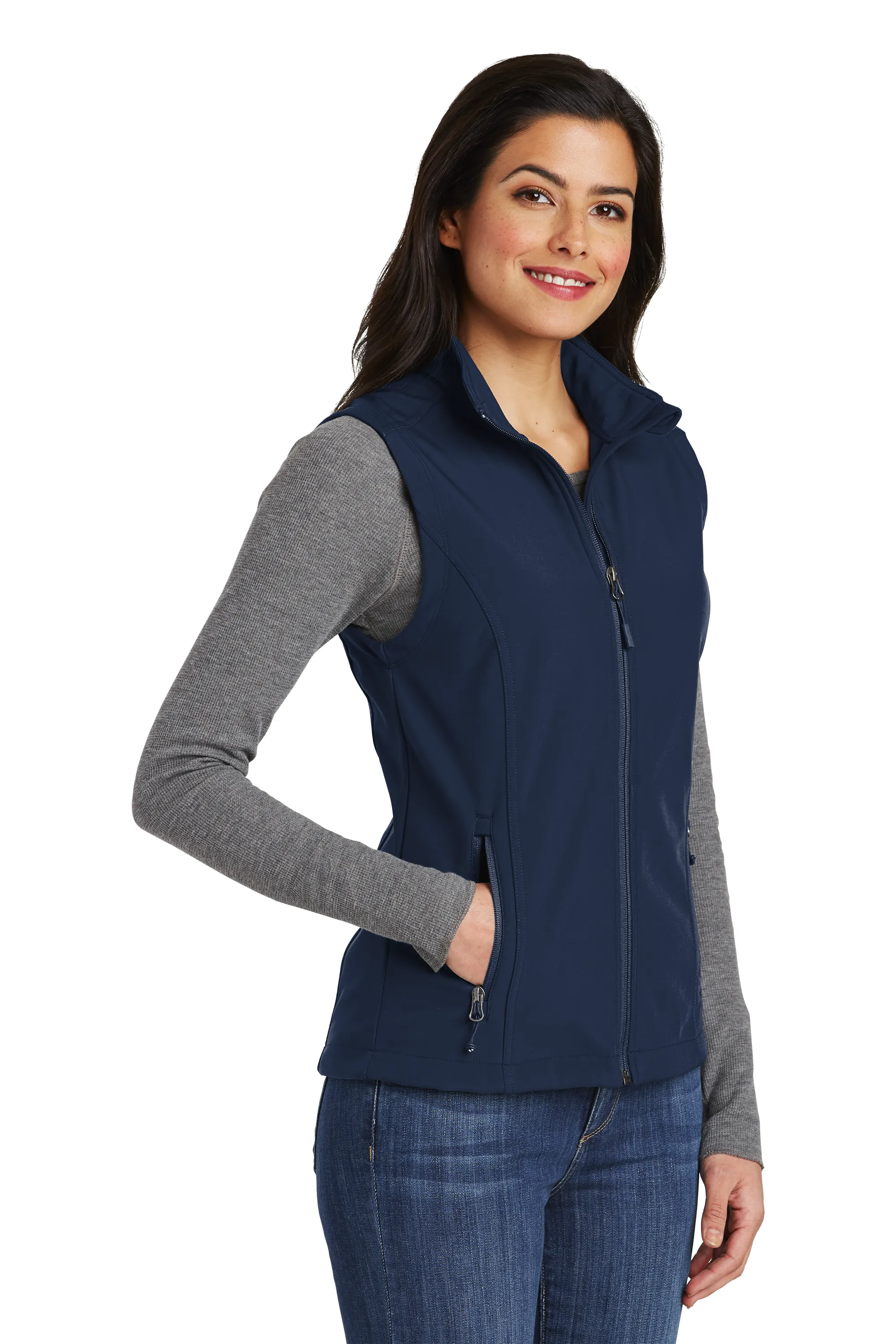 Port Authority® Women's Core Soft Shell Vest - Dress Blue Navy