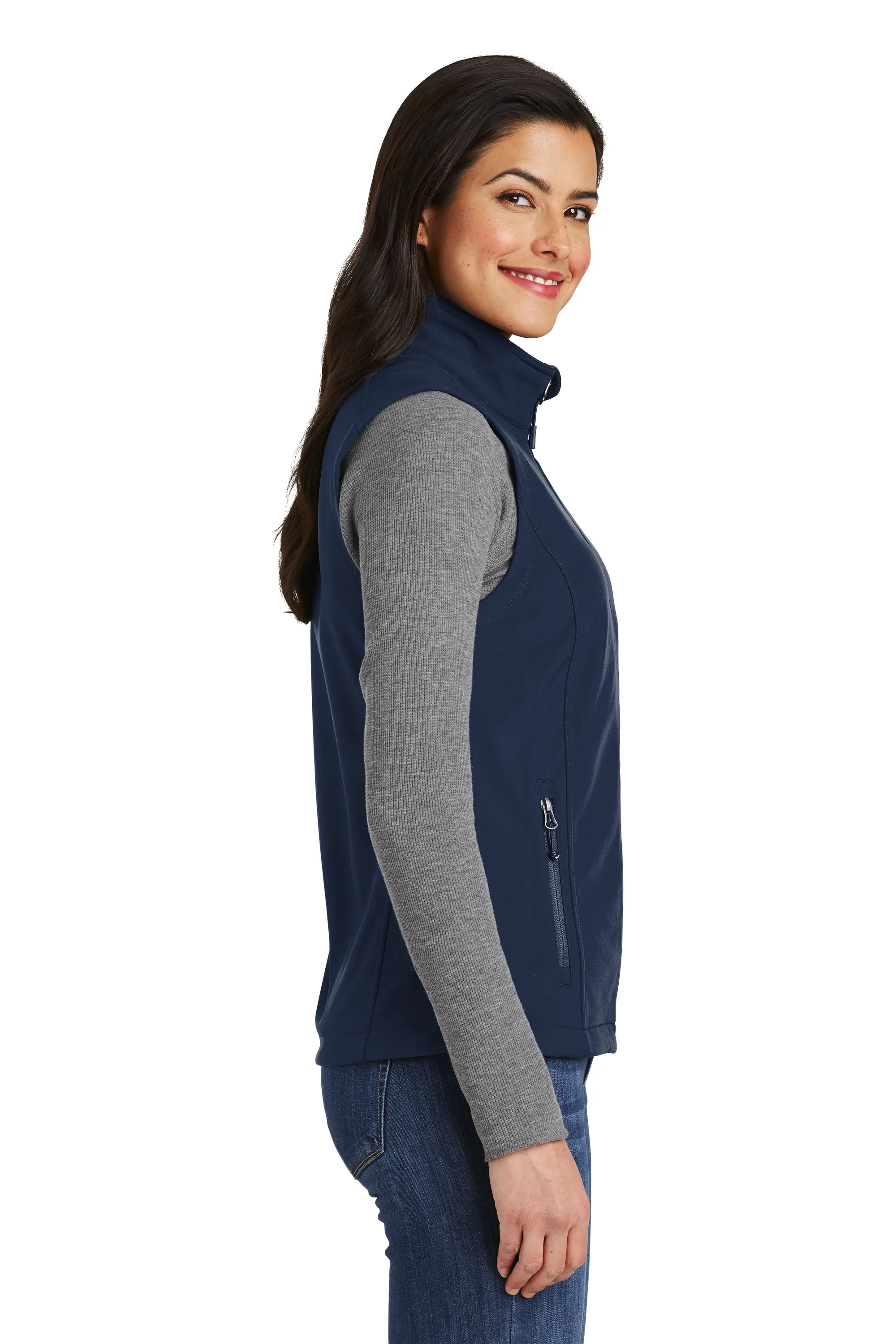 Port Authority® Women's Core Soft Shell Vest - Dress Blue Navy