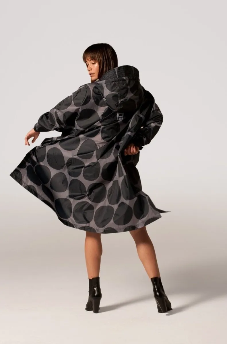 Rain Poncho - Black Polka Dot