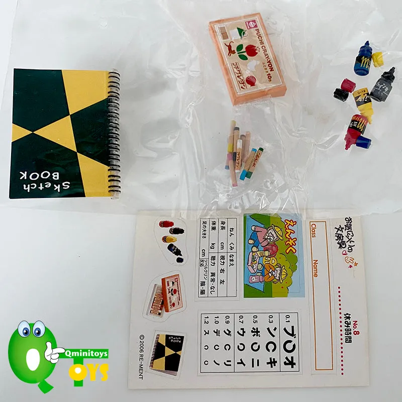 Rare 2006 Re-Ment Student Stationery Full Set of 10 pcs <Free Shipping>