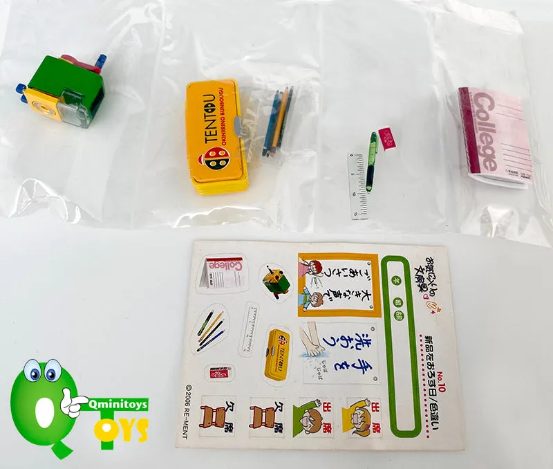 Rare 2006 Re-Ment Student Stationery Full Set of 10 pcs <Free Shipping>