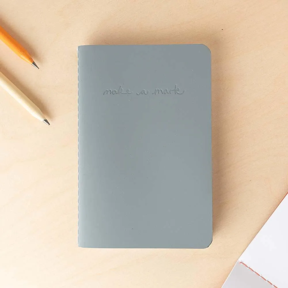 Recycled Leather Plain & Lined Pocket Journal (A6)