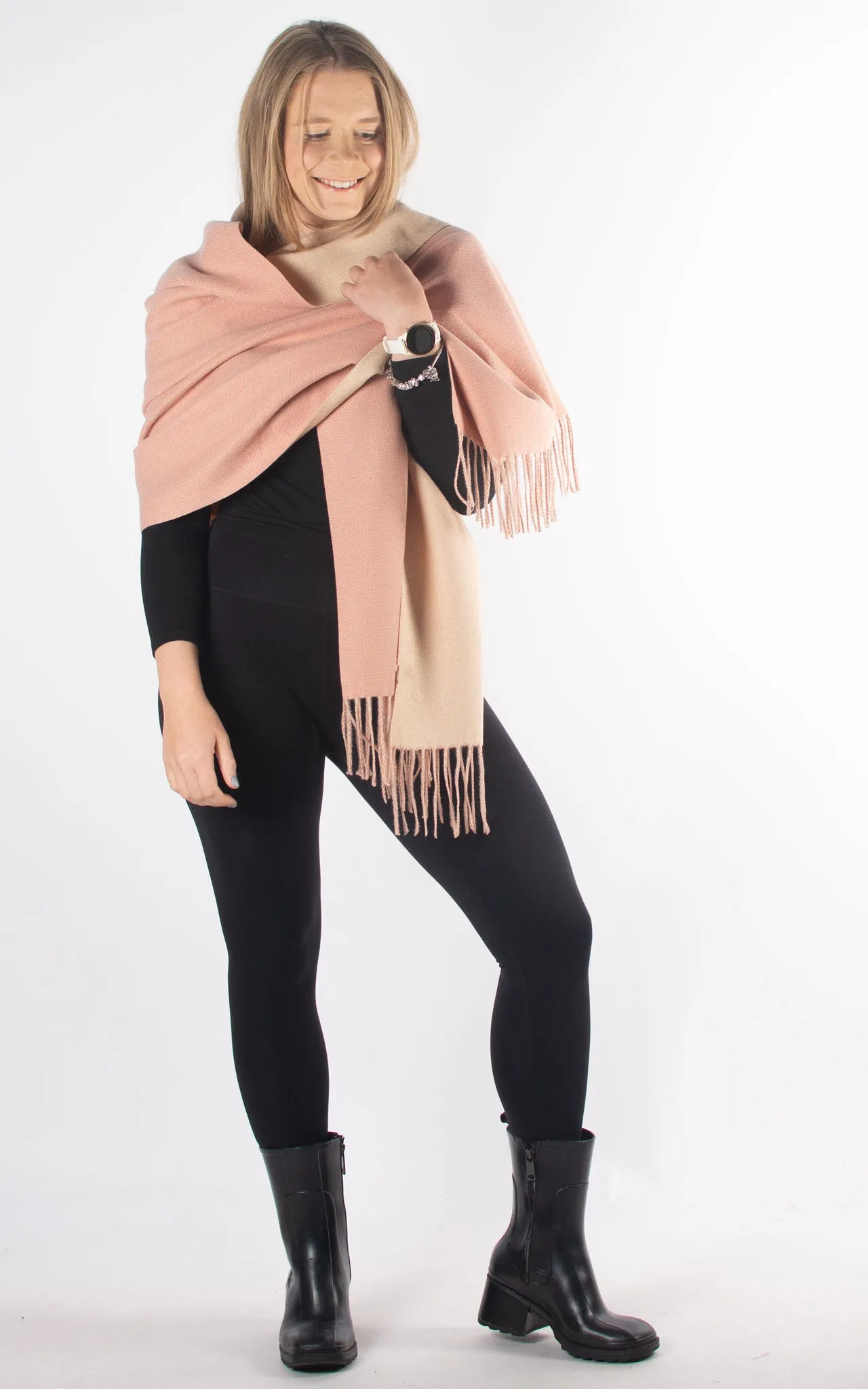 Reversible Winter Scarf | Dusky Pink