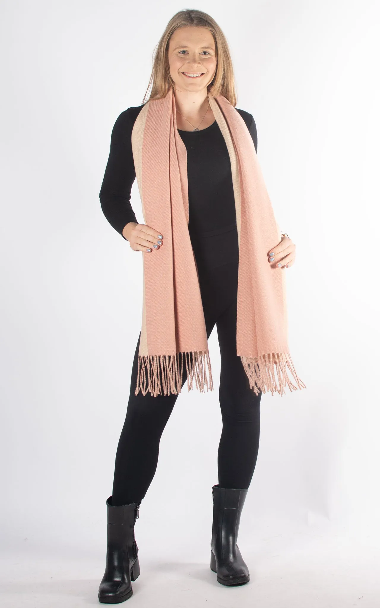 Reversible Winter Scarf | Dusky Pink