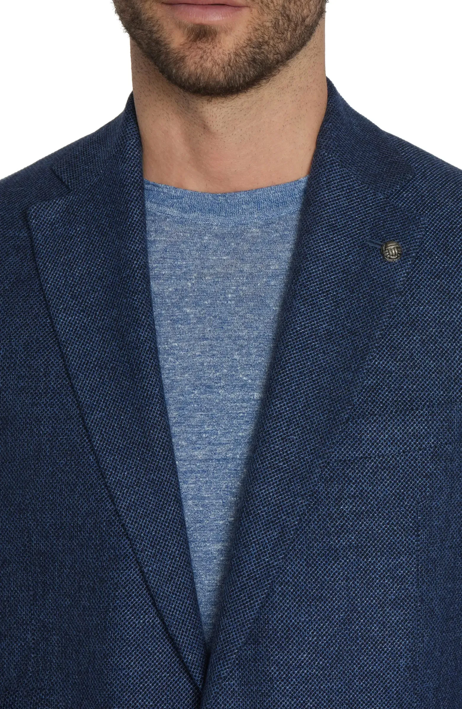 Royal Blue Hampton Contemporary Fit Wool-Linen-Cotton Sport Jacket - Jack Victor