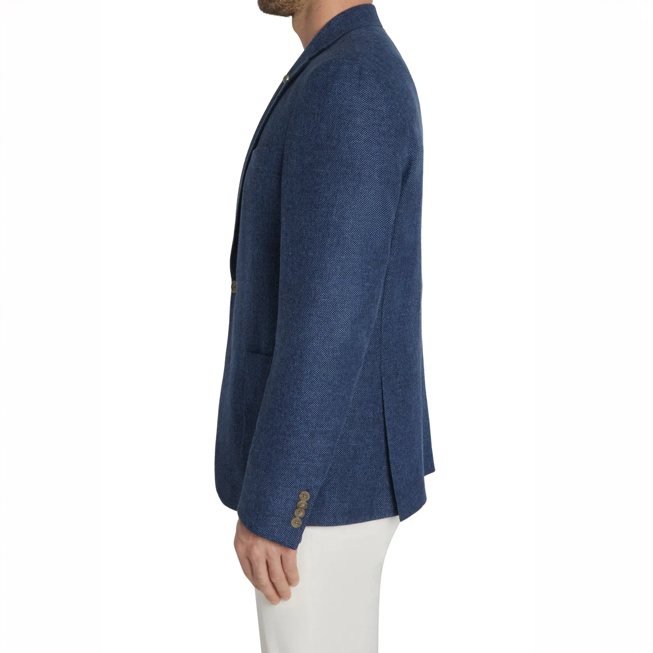 Royal Blue Hampton Contemporary Fit Wool-Linen-Cotton Sport Jacket - Jack Victor