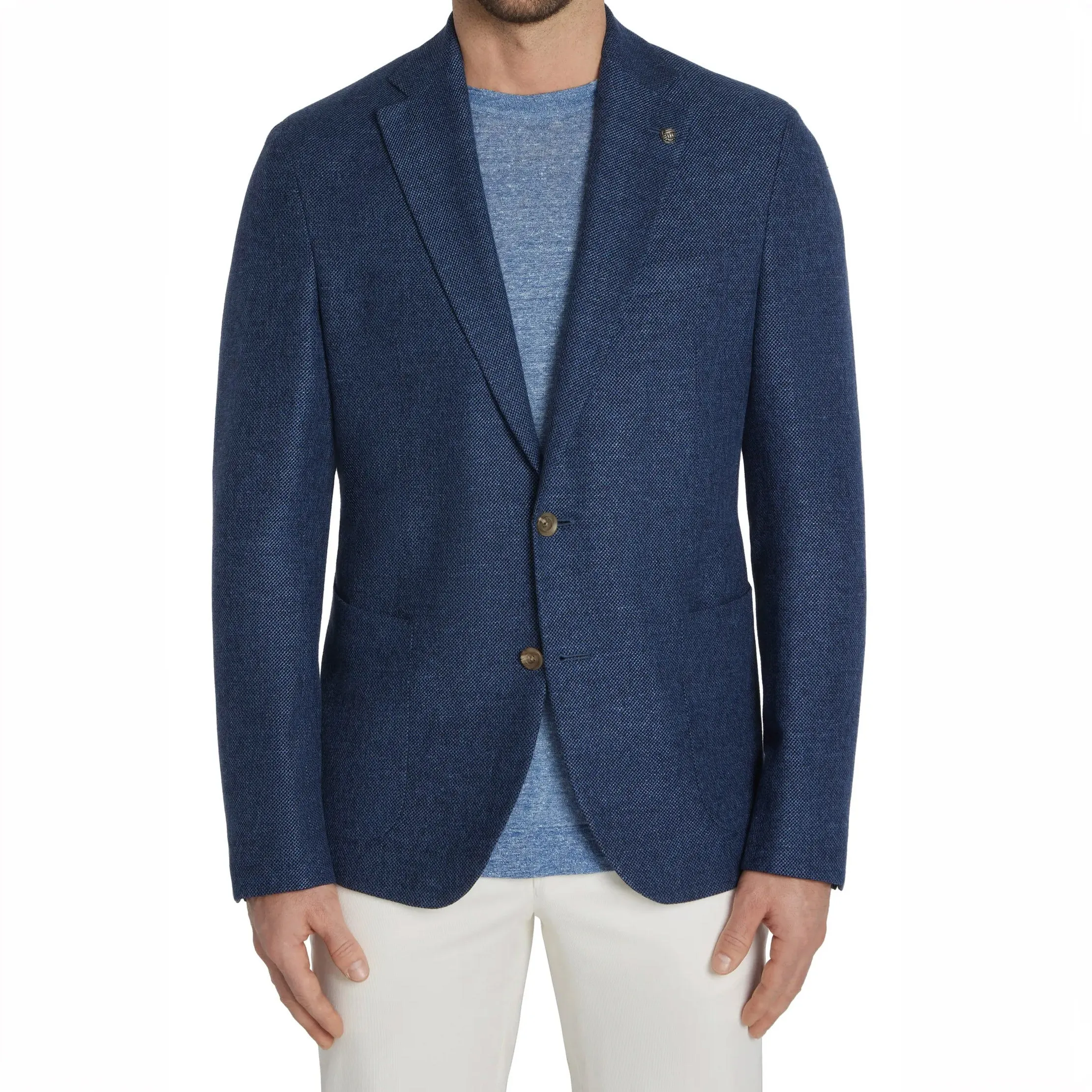 Royal Blue Hampton Contemporary Fit Wool-Linen-Cotton Sport Jacket - Jack Victor