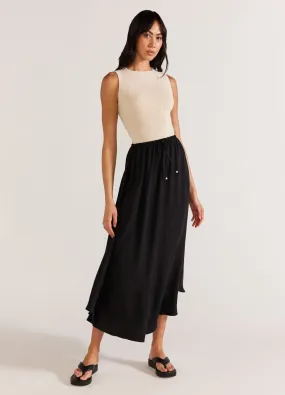 Staple the Label - Nola Cupro Midi Skirt - Black