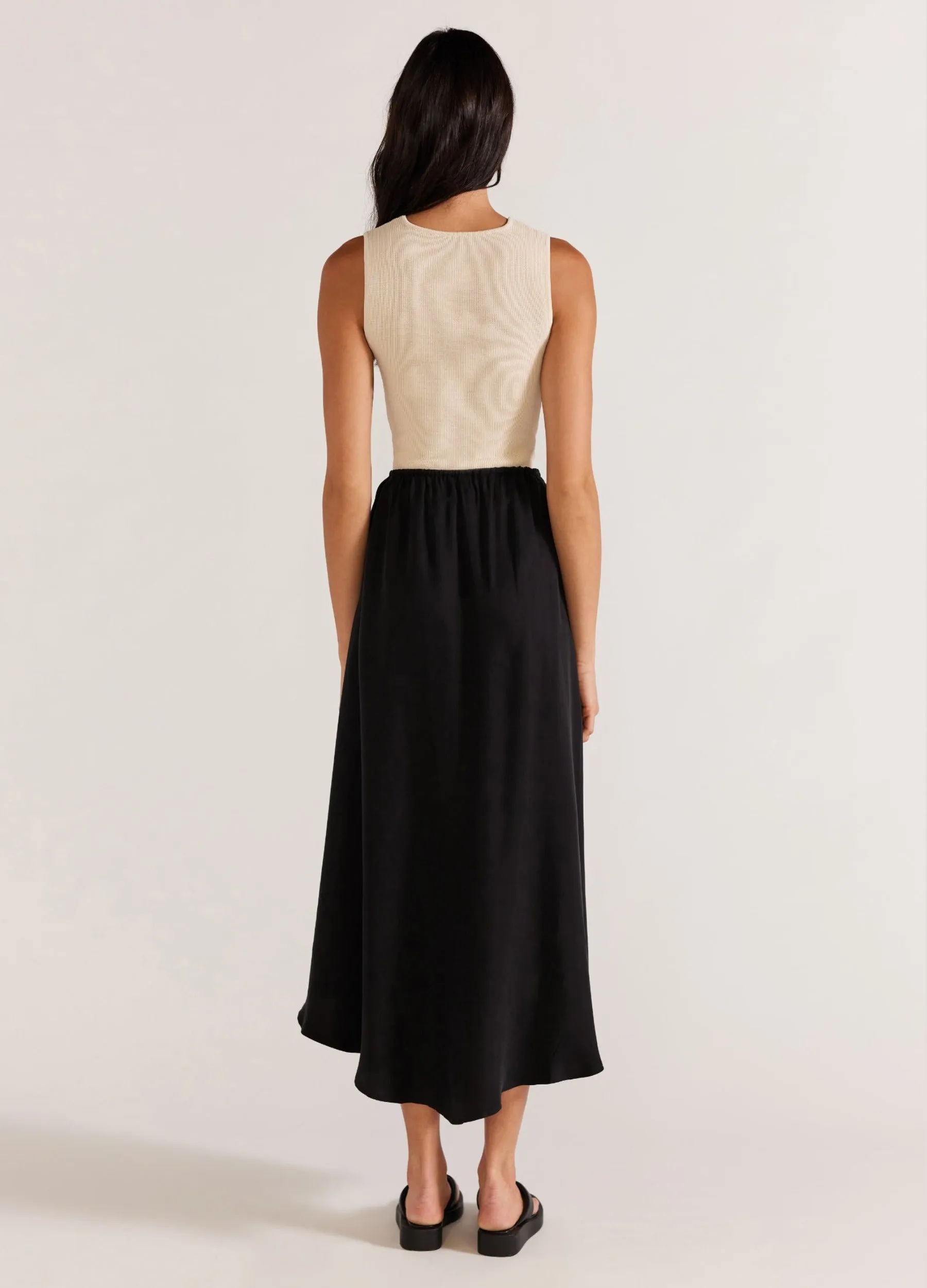 Staple the Label - Nola Cupro Midi Skirt - Black