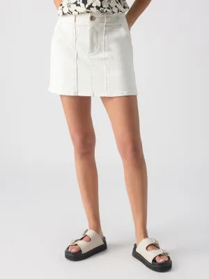 Staycation Semi-High Rise Skirt Chalk