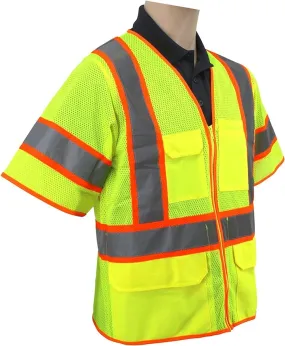 Style 1315 | Heavy Duty Multi-Pocket Reflective Safety Vest | PPE HiVis Surveyor Vests | ANSI 107 Class 3 Compliant | For Men or Women