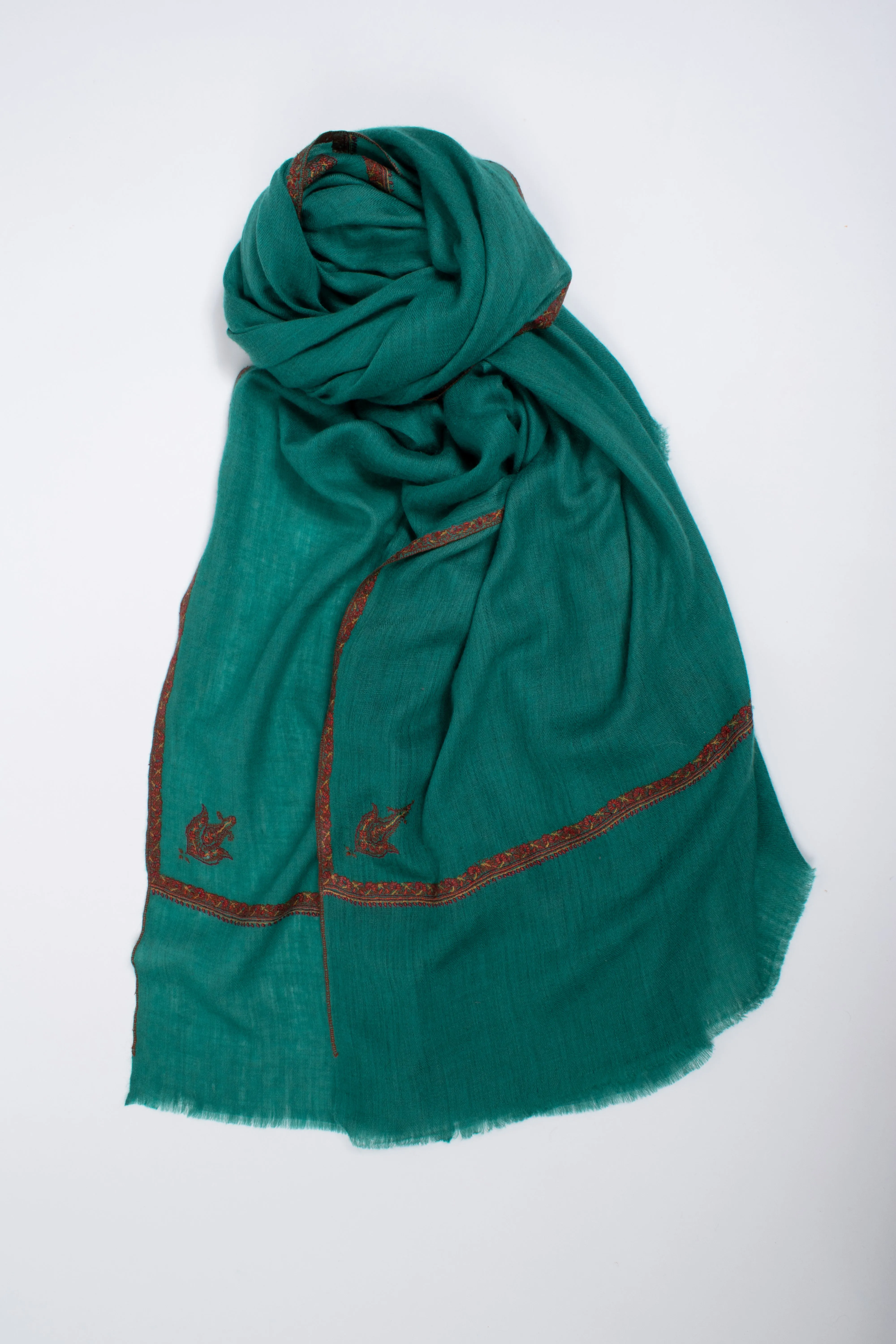 Teal green Travel Pashmina Shawl