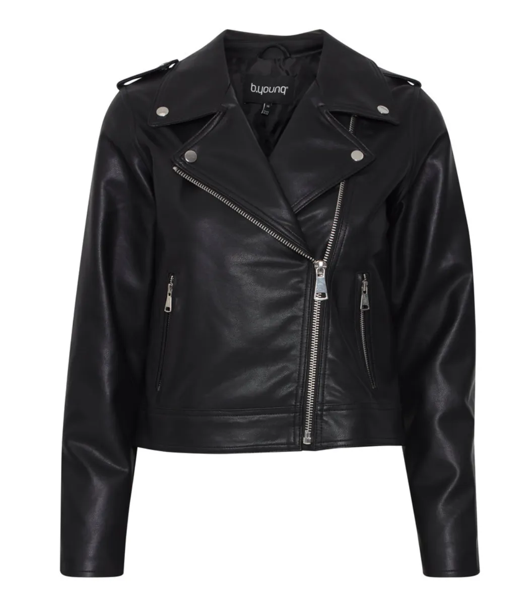 The Acomy Biker Jacket - Black