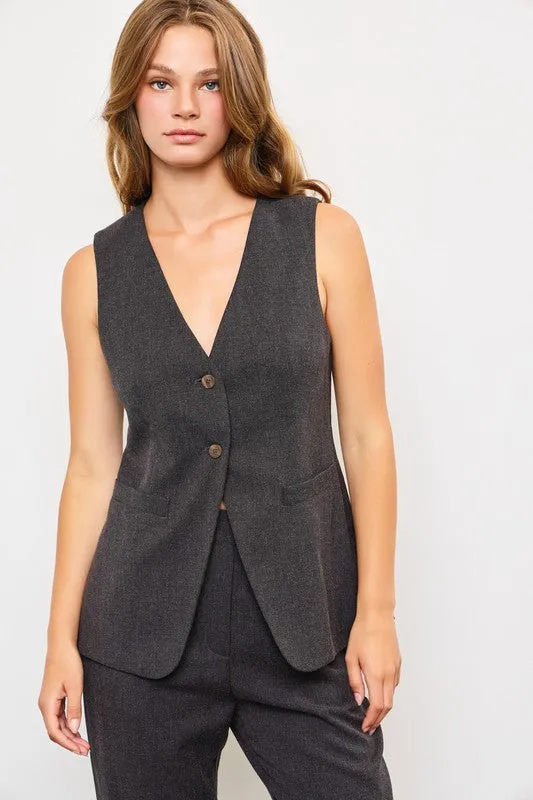 The Cami Vest- Charcoal